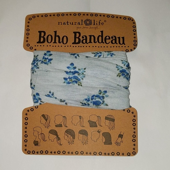 NATURAL LIFE Accessories - BRAND NEW Natural Life Boho Bandeau Blue Floral